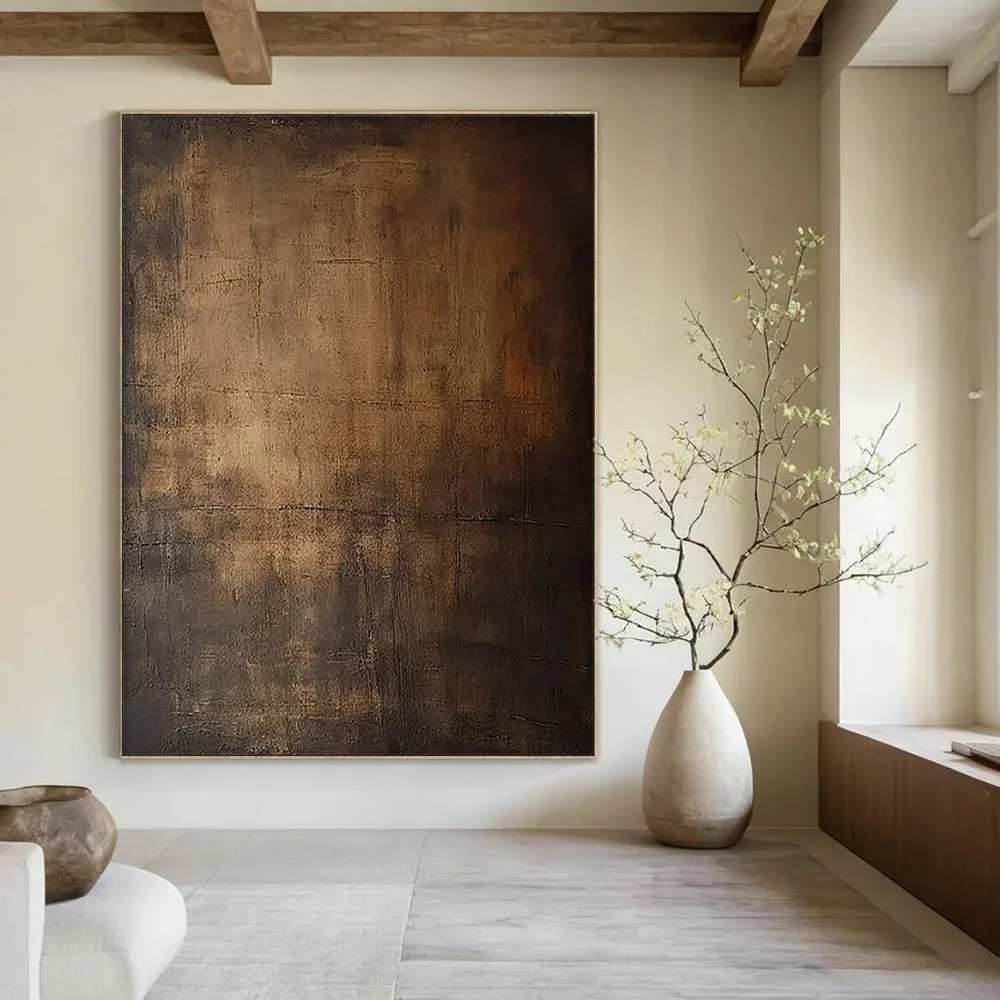 Brown_Rustic_Abstract_Industrial_Textured_Canvas_Artwork_YGY0A wall art